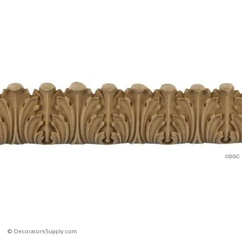 Leaf-Ital. Ren. 1 7/8H - 3/8Relief-woodwork-furniture-lineal-ornament-Decorators Supply