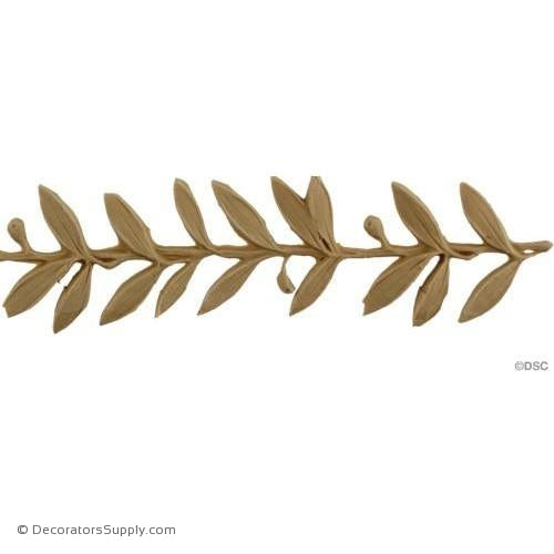 Laurel Leaf Linear - Art. Nouv. 1 3/4H - 1/8Relief-moulding-for-furniture-woodwork-Decorators Supply