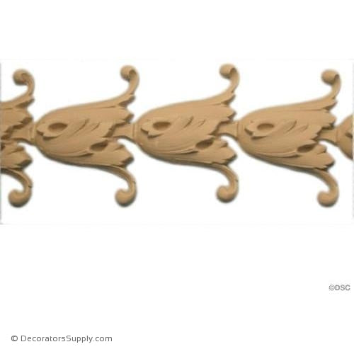 Bell Flower-Empire 1 5/8H - 1/2Relief-woodwork-furniture-lineal-ornament-Decorators Supply
