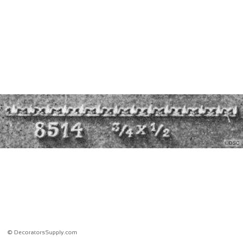 Palmette - Classic 1/2" H x 3/4" Repeat x 1/8"-moulding-for-woodwork-furniture-Decorators Supply