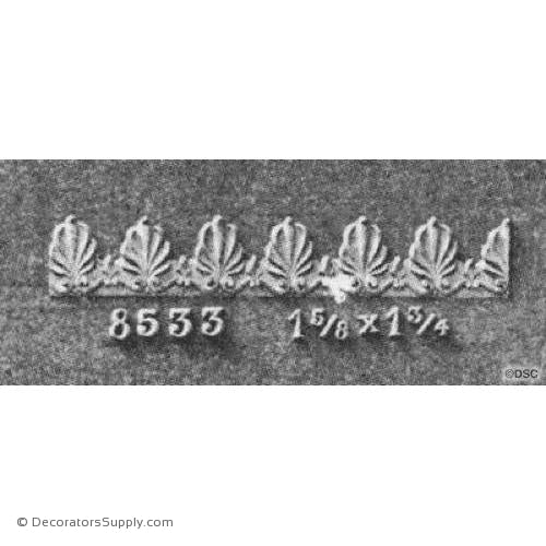Palmette - Classic 1-3/4" H x 1-5/8" Repeat x 1/8"-moulding-for-woodwork-furniture-Decorators Supply
