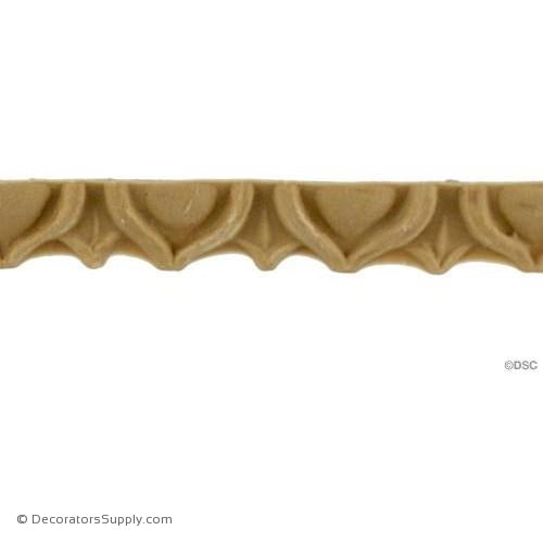 Lambs Tongue-Ren. 7/16H - 1/4Relief-moulding-furniture-woodwork-Decorators Supply