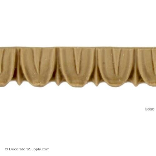 Lambs Tongue-Classic 1/2H - 5/16Relief-moulding-furniture-woodwork-Decorators Supply