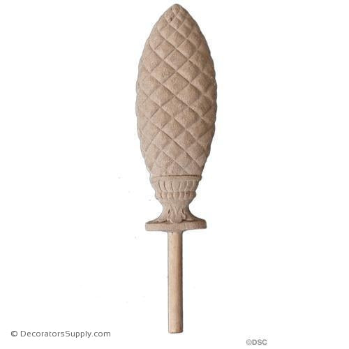 Finial- 7 1/4H X 2 1/2W-Pineapples - Finials-Decorators Supply