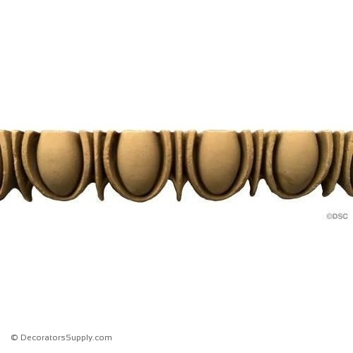 Egg and Dart-Roman 1 1/8H - 5/8Relief-woodwork-furniture moulding-Decorators Supply