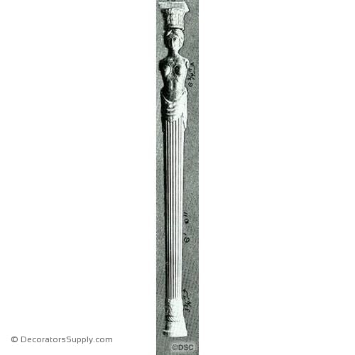 Pilaster w/ Woman- 72H X 5  7/8W