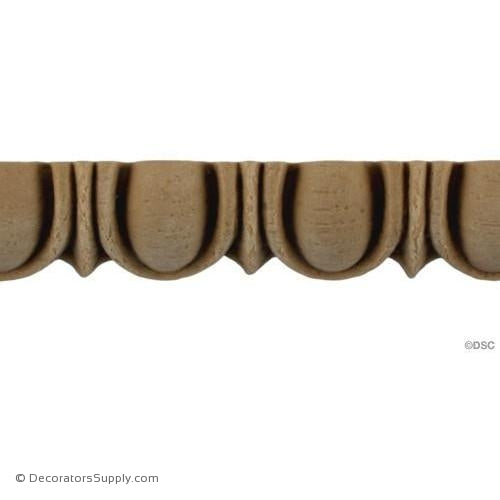 Egg and Dart-Roman 3/4H - 1/2Relief-woodwork-furniture moulding-Decorators Supply