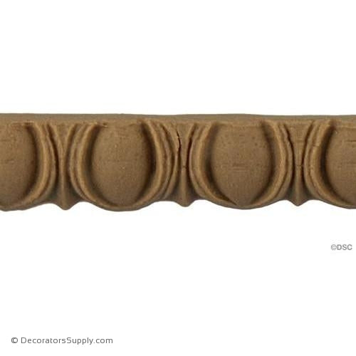 Egg and Dart-Roman 1/2H - 1/4Relief-woodwork-furniture moulding-Decorators Supply