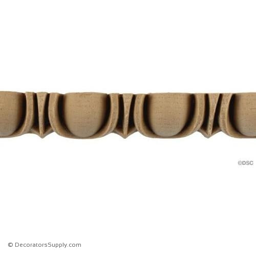 Egg and Dart-Roman 1H - 7/8Relief-woodwork-furniture moulding-Decorators Supply