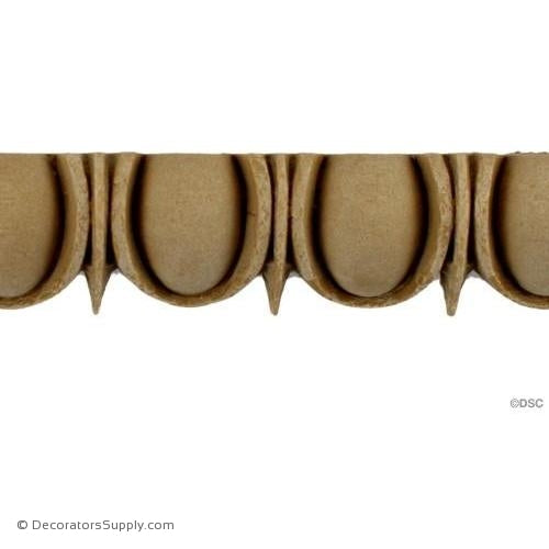 Egg and Dart-Roman 5/8H - 5/16Relief-woodwork-furniture moulding-Decorators Supply