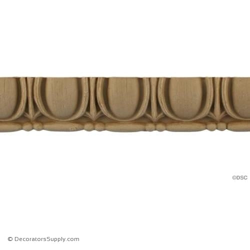 Egg and Dart-Roman 1 1/8H - 1/2 Relief-woodwork-furniture moulding-Decorators Supply