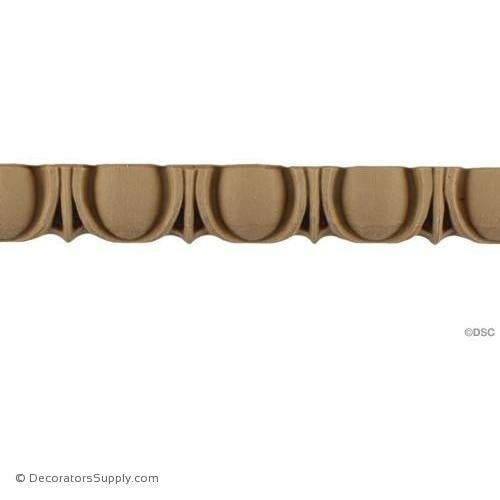 Egg and Dart-Roman 1H - 7/16Relief-woodwork-furniture moulding-Decorators Supply