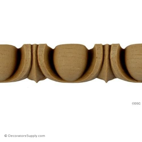 Egg and Dart-Ren. 1 3/16H - 13/16Relief-woodwork-furniture moulding-Decorators Supply