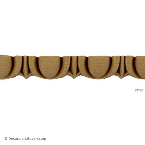 Egg and Dart-Roman 3/4H - 11/16Relief-woodwork-furniture moulding-Decorators Supply