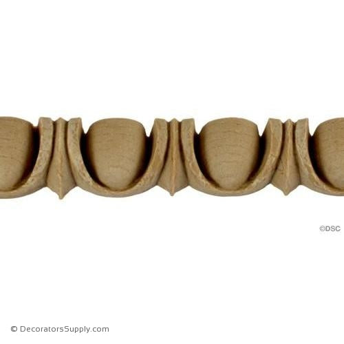 Egg and Dart-Ren. 1H - 3/4Relief-woodwork-furniture moulding-Decorators Supply