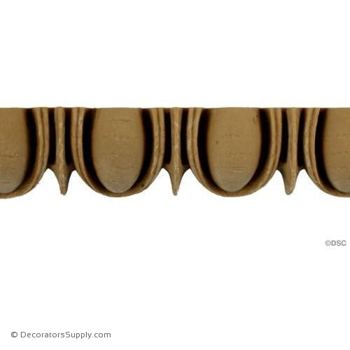 Egg and Dart-Greek 1 1/8H - 5/8Relief-woodwork-furniture moulding-Decorators Supply
