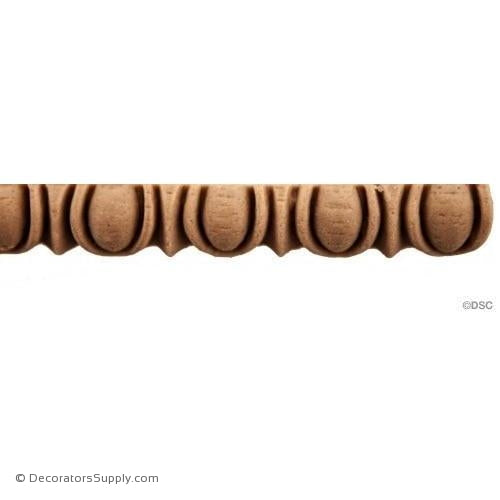 Egg and Dart-Ren. 5/16H - 5/16Relief-woodwork-furniture moulding-Decorators Supply