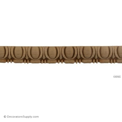 Egg and Dart-Ren. 3/4H - 5/16Relief-woodwork-furniture moulding-Decorators Supply