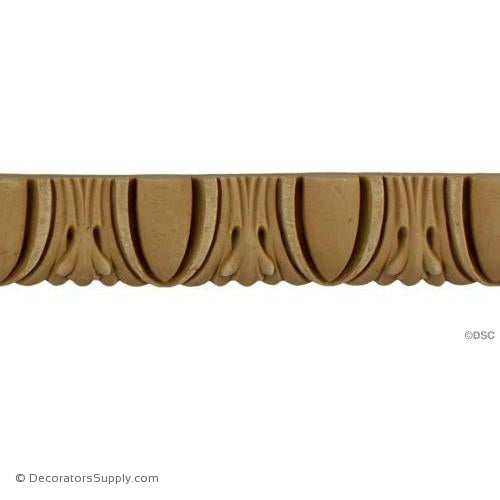 Egg and Dart-Ren. 1 1/8H - 5/16Relief-woodwork-furniture moulding-Decorators Supply