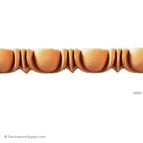 Egg and Dart-Roman 1H - 1Relief-woodwork-furniture moulding-Decorators Supply