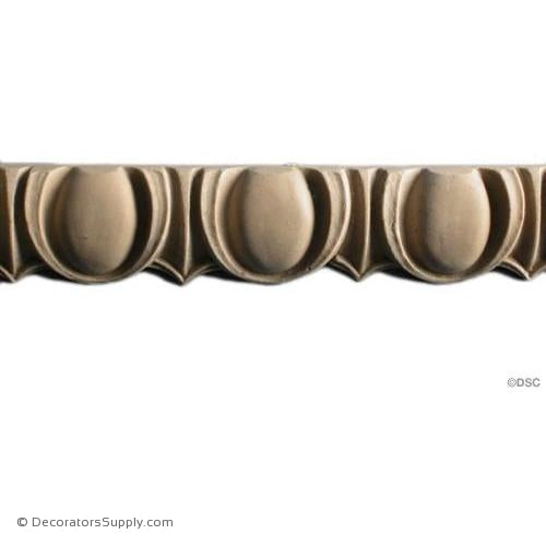 Egg and Dart-Roman 1 1/8H - 3/8Relief-woodwork-furniture moulding-Decorators Supply