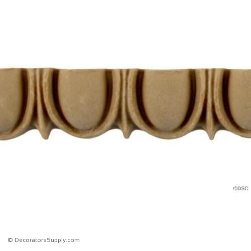 Egg and Dart-Greek 3/4H - 1/2Relief-woodwork-furniture moulding-Decorators Supply