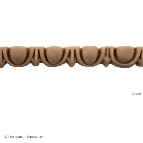 Egg and Dart-Roman 3/16H - 5/32Relief-woodwork-furniture moulding-Decorators Supply