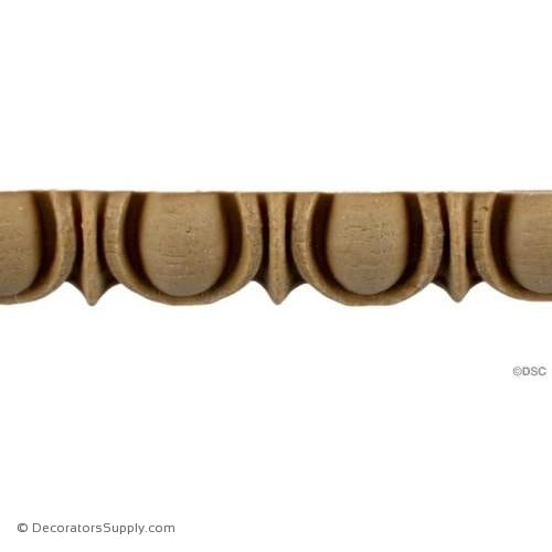 Egg and Dart-Roman 3/4H - 9/16Relief-woodwork-furniture moulding-Decorators Supply