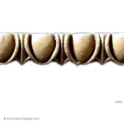 Egg and Dart-Roman 11/16H - 1/4Relief-woodwork-furniture moulding-Decorators Supply