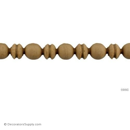 Bead and Barrel-Greek 9/16H - 1/2Relief-furniture-woodwork-molding-Decorators Supply