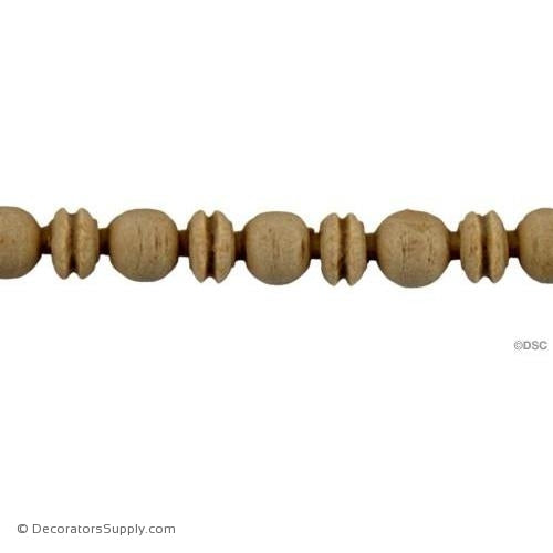 Bead and Barrel-Greek 5/16H - 7/32Relief-furniture-woodwork-molding-Decorators Supply