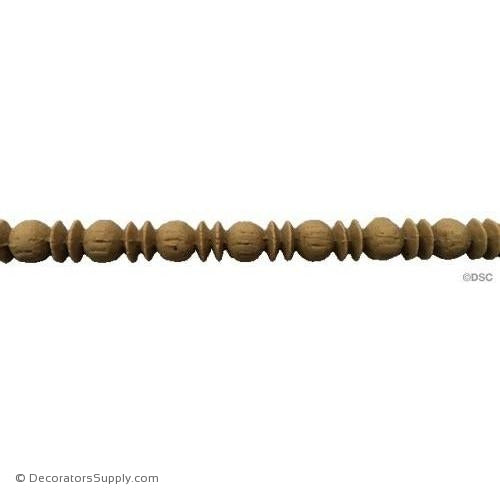 Bead and Barrel-Greek 7/16H - 9/32Relief-furniture-woodwork-molding-Decorators Supply