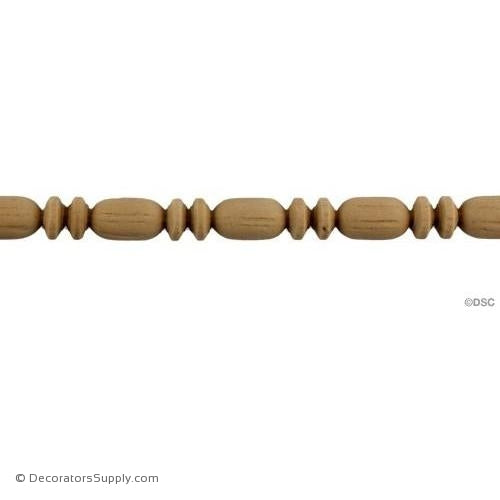 Bead and Barrel-Roman 9/16H - 7/16Relief-furniture-woodwork-molding-Decorators Supply