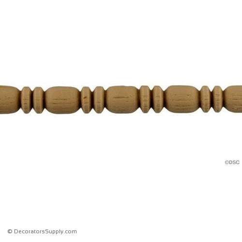 Bead and Barrel-Roman 9/16H - 7/16Relief-furniture-woodwork-molding-Decorators Supply