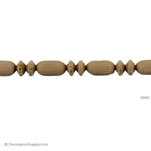 Bead and Barrel-Roman 1/2H - 5/8Relief-furniture-woodwork-molding-Decorators Supply