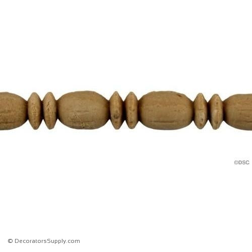 Bead and Barrel-Roman 7/16H - 1/4Relief-furniture-woodwork-molding-Decorators Supply