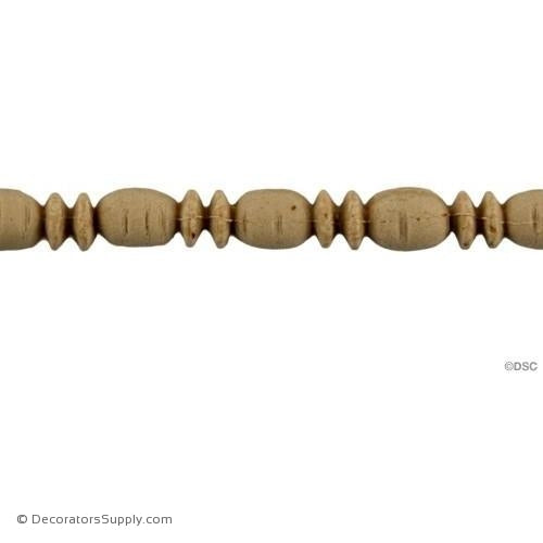 Bead and Barrel-Ital. Ren. 11/32H - 1/4Relief-furniture-woodwork-molding-Decorators Supply