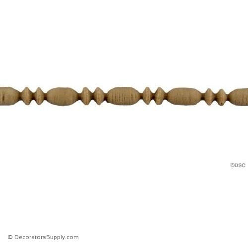 Bead and Barrel-Greek 1/4H - 3/16Relief-furniture-woodwork-molding-Decorators Supply