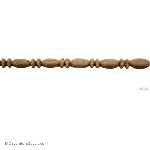Bead and Barrel-Greek 7/32H - 3/16Relief-furniture-woodwork-molding-Decorators Supply