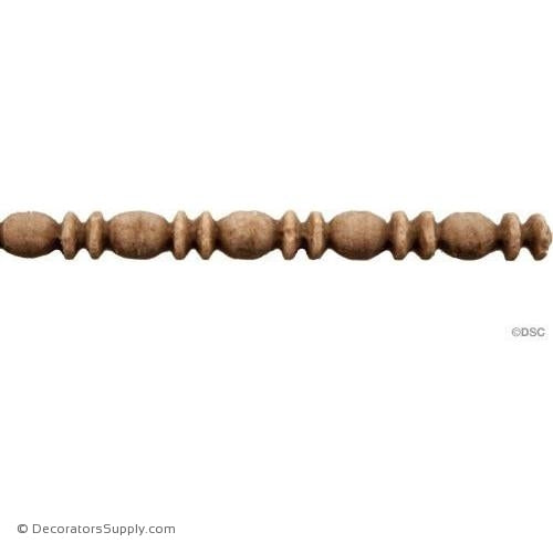 Bead and Barrel-Greek 3/16H - 5/32Relief-furniture-woodwork-molding-Decorators Supply