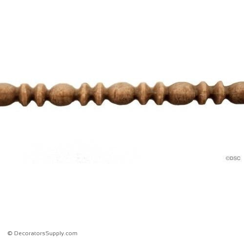 Bead and Barrel-Greek 3/16H - 1/8Relief-furniture-woodwork-molding-Decorators Supply