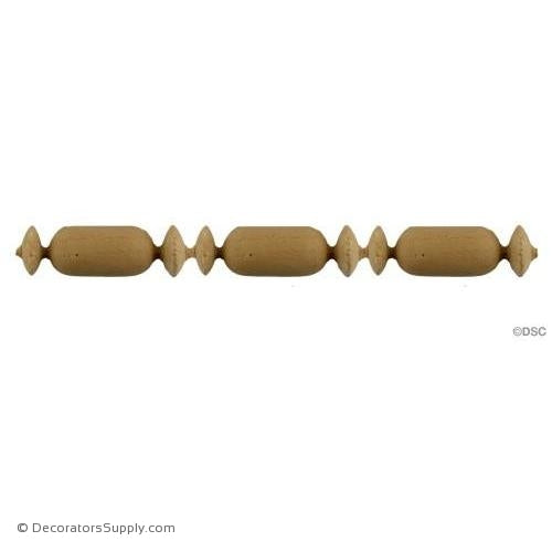 Bead and Barrel-Roman 5/8H - 3/8Relief-furniture-woodwork-molding-Decorators Supply
