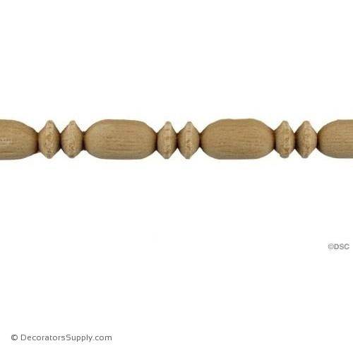 Bead and Barrel-Roman 9/16H - 1/2Relief-furniture-woodwork-molding-Decorators Supply