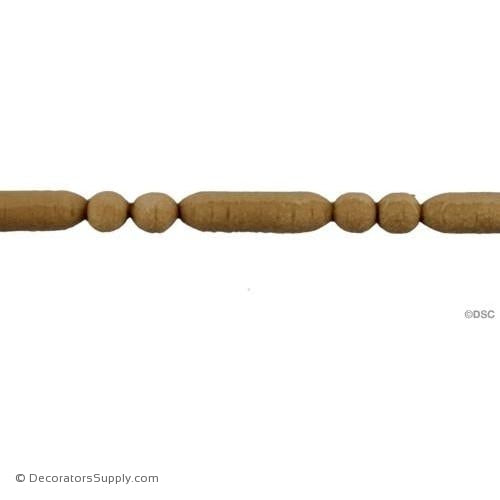 Bead and Barrel-Roman 3/8 H - 5/16Relief -Catalog Wrong-furniture-woodwork-molding-Decorators Supply
