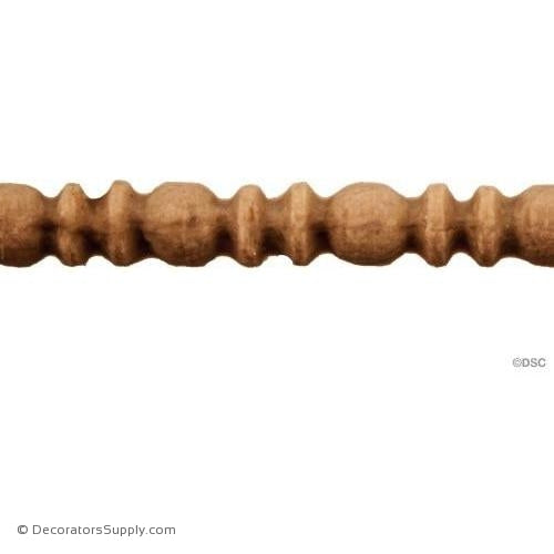 Bead and Barrel-Roman 3/16H - 3/16Relief-furniture-woodwork-molding-Decorators Supply