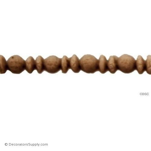 Bead and Barrel-Greek 3/32H - 1/8Relief-furniture-woodwork-molding-Decorators Supply