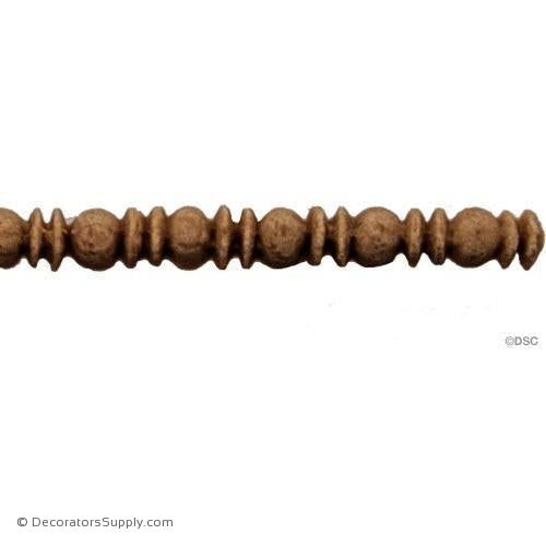 Bead and Barrel-Greek 3/16H - 5/32Relief-furniture-woodwork-molding-Decorators Supply
