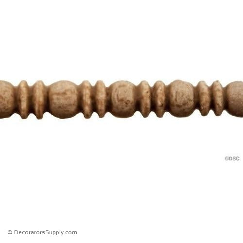 Bead and Barrel-Greek 7/32H - 5/32Relief-furniture-woodwork-molding-Decorators Supply