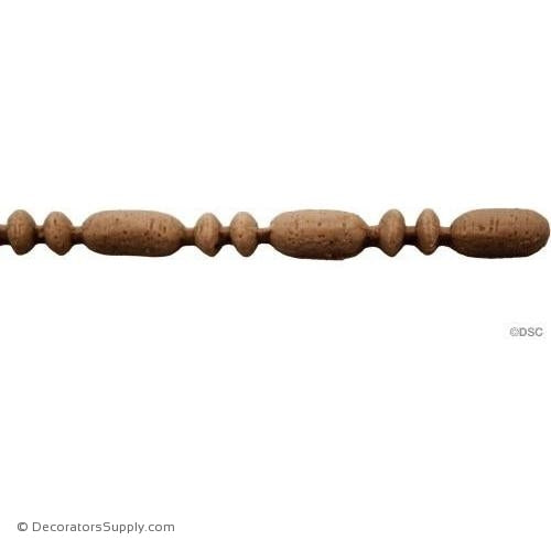 Bead and Barrel-Roman 7/32H - 7/32Relief-furniture-woodwork-molding-Decorators Supply