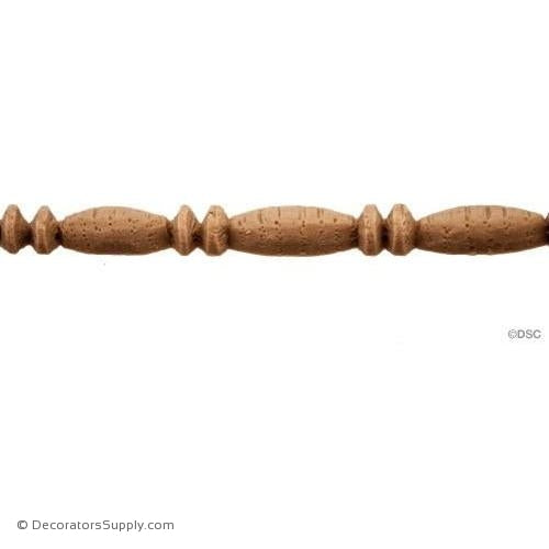 Bead and Barrel-Italian 7/32H - 3/16Relief-furniture-woodwork-molding-Decorators Supply